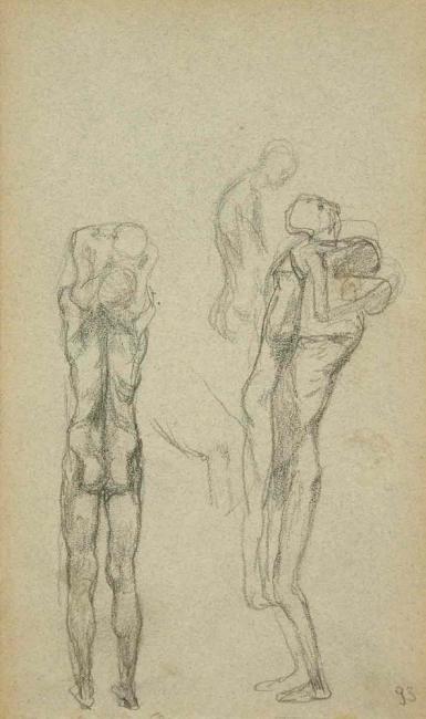 Page from the Sketchbook with Figure Studies - 1891 - 1898