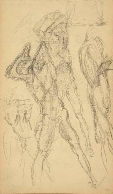 Page from the Sketchbook with Figure Studies - 1891 - 1898
