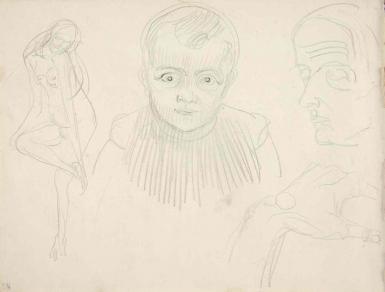 Schetsblad uit Schetsboek met figuurstudies - 1894 - 1896