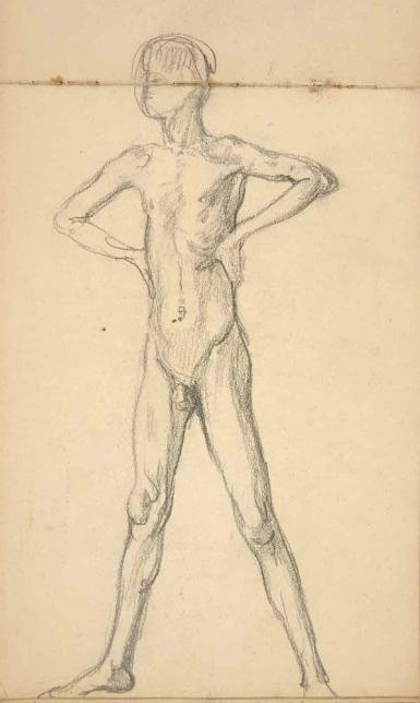 Schetsblad uit Schetsboek met figurenstudies - 1898