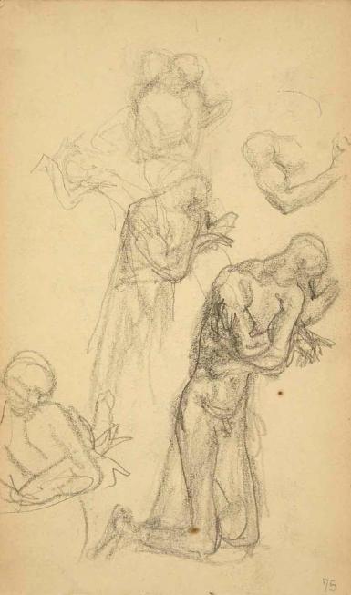 Page from the Sketchbook with Figure Studies - 1891 - 1898