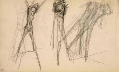Schetsblad uit Schetsboek met figuurstudies - 1891 - 1898