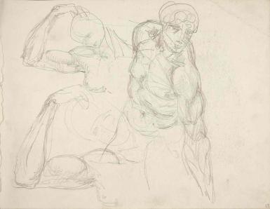Schetsblad uit Schetsboek met figuurstudies - 1894 - 1896