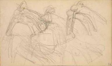 Schetsblad uit Schetsboek met figuurstudies - 1891 - 1898