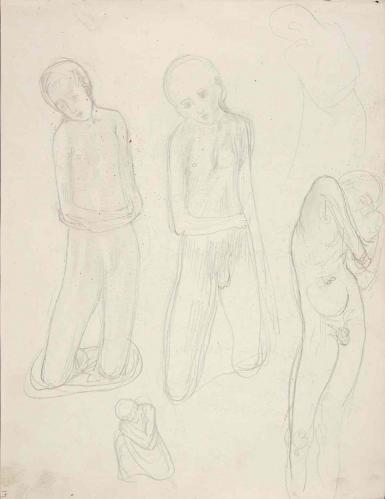 Page from the Sketchbook with Figure Studies - 1894 - 1896
