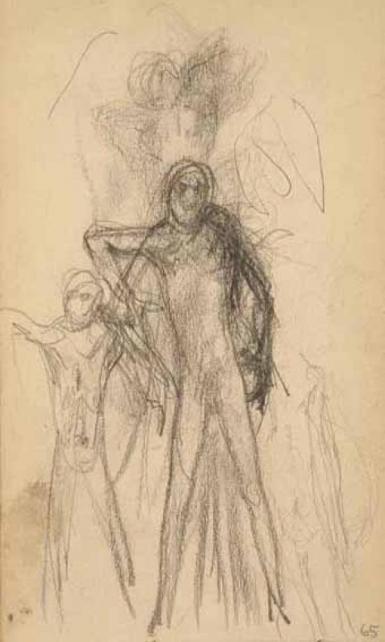 Page from the Sketchbook with Figure Studies - 1891 - 1898