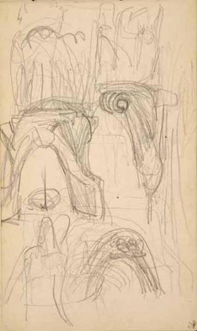 Schetsblad uit Schetsboek met figuurstudies - 1891 - 1898