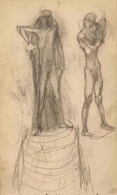 Page from the Sketchbook with Figure Studies - 1891 - 1898