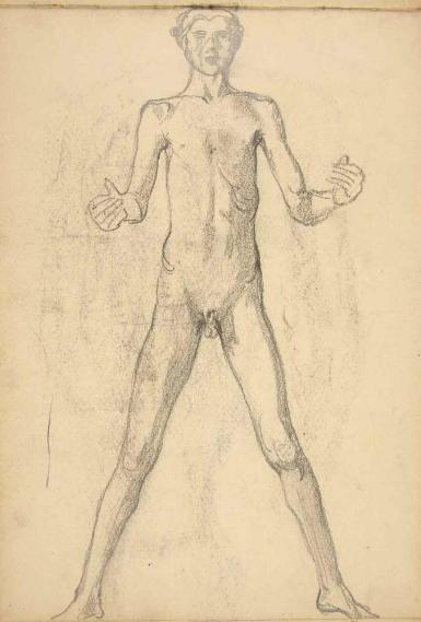 Schetsblad uit Schetsboek met figurenstudies - 1898