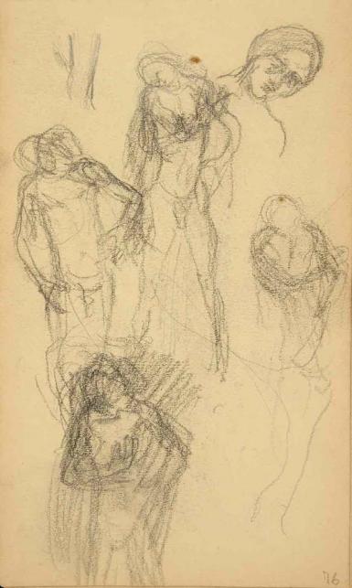 Page from the Sketchbook with Figure Studies - 1891 - 1898