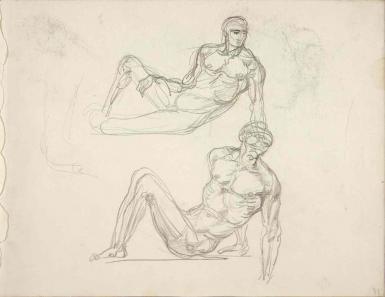 Page from the Sketchbook with Figure Studies - 1894 - 1896