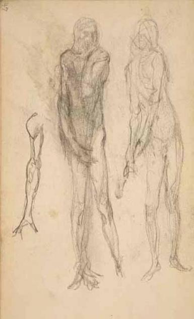 Schetsblad uit Schetsboek met figuurstudies - 1891 - 1898