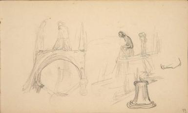 Page from the Sketchbook with Figure Studies - 1891 - 1898