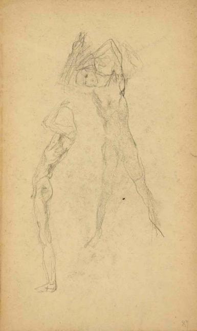 Page from the Sketchbook with Figure Studies - 1891 - 1898