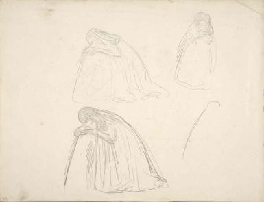 Schetsblad uit Schetsboek met figuurstudies - 1894 - 1896