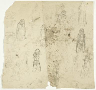 Sketch with Figures (recto)