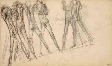 Page from the Sketchbook with Figure Studies - 1891 - 1898