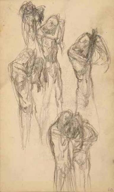 Page from the Sketchbook with Figure Studies - 1891 - 1898