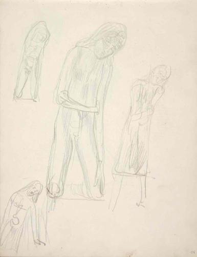 Schetsblad uit Schetsboek met figuurstudies - 1894 - 1896