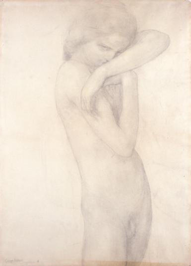 Adolescent [verso: Sketch for a drawing]
