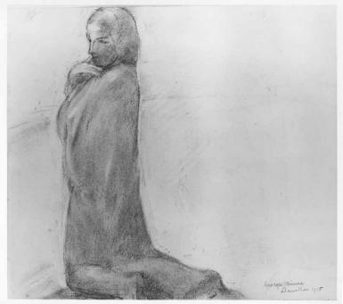 Geknielde vrouw - 1915