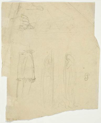 Studie van een vrouw (recto: Schetsblad met twee studies van een ploeger)