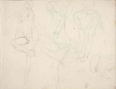 Schetsblad uit Schetsboek met figuurstudies - 1894 - 1896