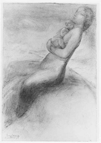 Vrouw met kind - 1915