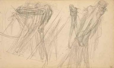 Schetsblad uit Schetsboek met figuurstudies - 1891 - 1898
