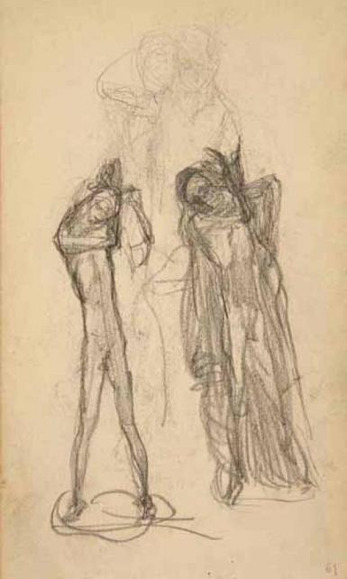 Page from the Sketchbook with Figure Studies - 1891 - 1898
