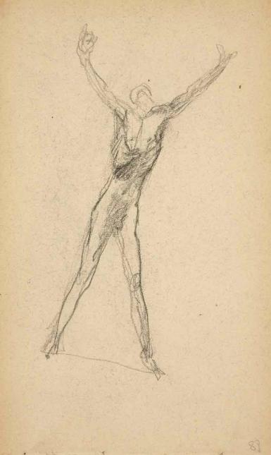 Schetsblad uit Schetsboek met figuurstudies - 1891 - 1898