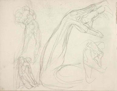 Schetsblad uit Schetsboek met figuurstudies - 1894 - 1896