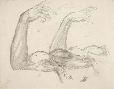 Schetsblad uit Schetsboek met figuurstudies - 1894 - 1896