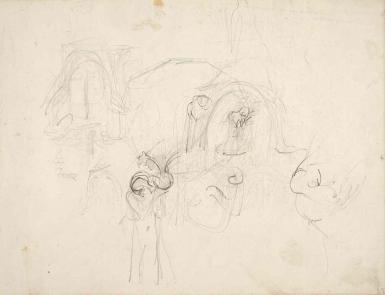 Schetsblad uit Schetsboek met figuurstudies - 1894 - 1896