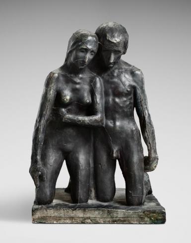 Geknielde man en vrouw - George Minne - 1889