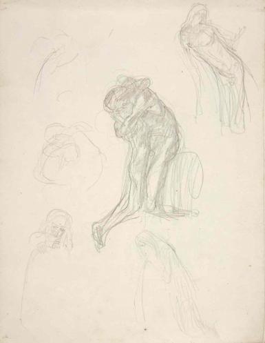 Page from the Sketchbook with Figure Studies - 1894 - 1896