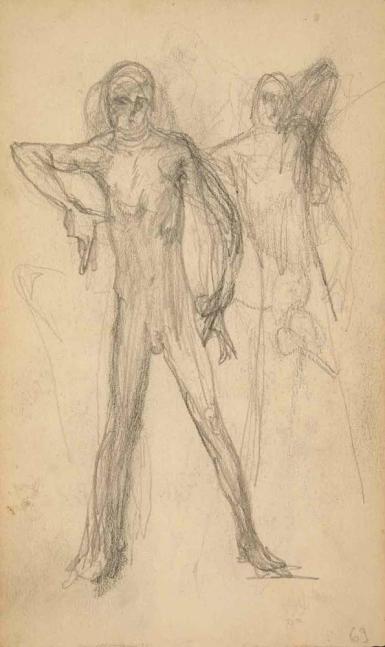 Page from the Sketchbook with Figure Studies - 1891 - 1898