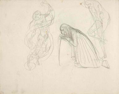Schetsblad uit Schetsboek met figuurstudies - 1894 - 1896