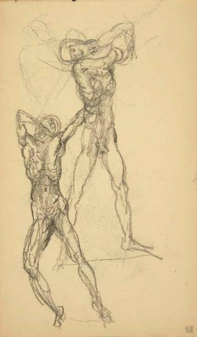 Page from the Sketchbook with Figure Studies - 1891 - 1898