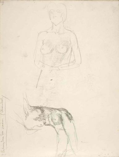 Page from the Sketchbook with Figure Studies - 1894 - 1896