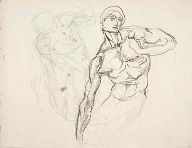 Schetsblad uit Schetsboek met figuurstudies - 1894 - 1896