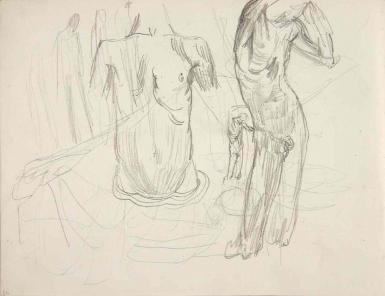 Page from the Sketchbook with Figure Studies - 1894 - 1896