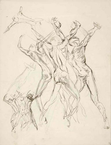 Page from the Sketchbook with Figure Studies - 1894 - 1896