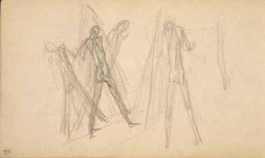 Page from the Sketchbook with Figure Studies - 1891 - 1898
