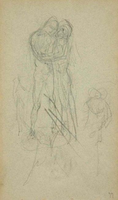 Page from the Sketchbook with Figure Studies - 1891 - 1898