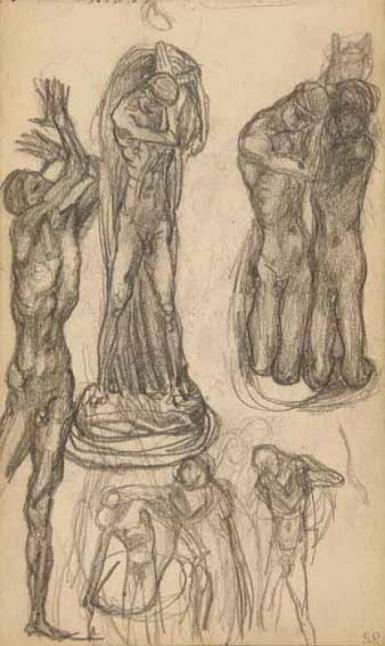 Page from the Sketchbook with Figure Studies - 1891 - 1898