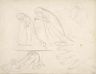 Schetsblad uit Schetsboek met figuurstudies - 1894 - 1896