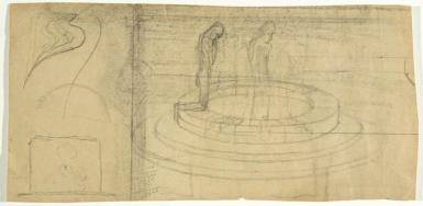 Sketch for the Fountain of the Kneeling Youths (recto) - 1898