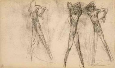 Page from the Sketchbook with Figure Studies - 1891 - 1898